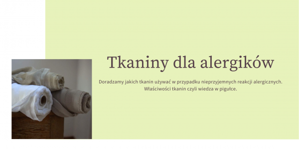 Tkaniny dla alergików